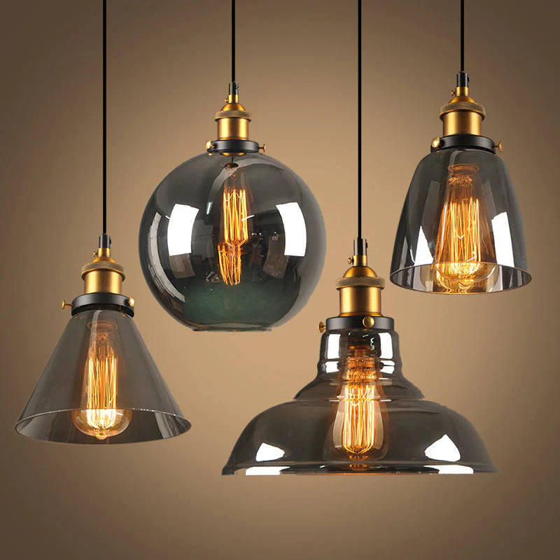 Industrial Chic Crystal Pendant Light - Vincent Luxury Hanging Lamp