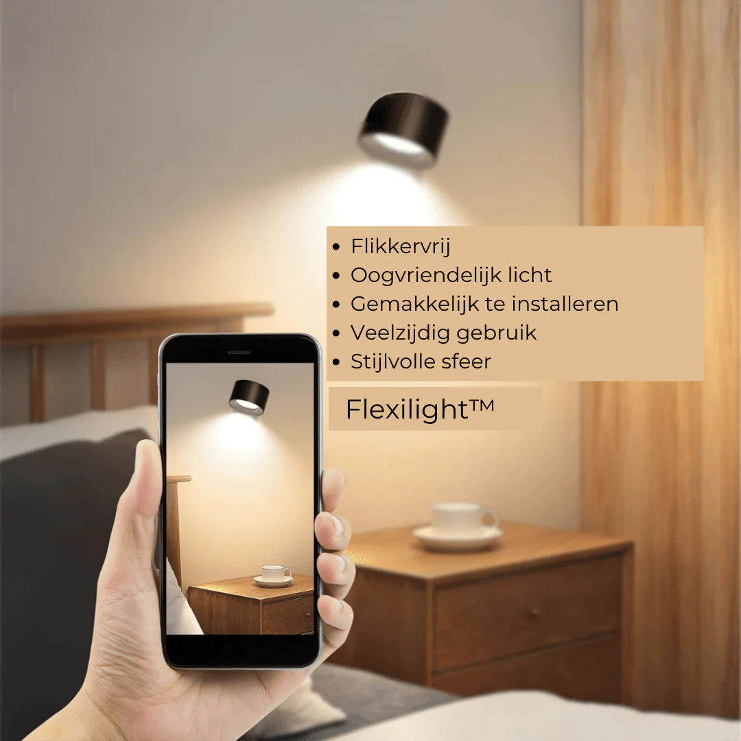 Wall Lamp | Matte Black Metal & Natural Wood | 360�� Rotatable Head | Living Room Accent