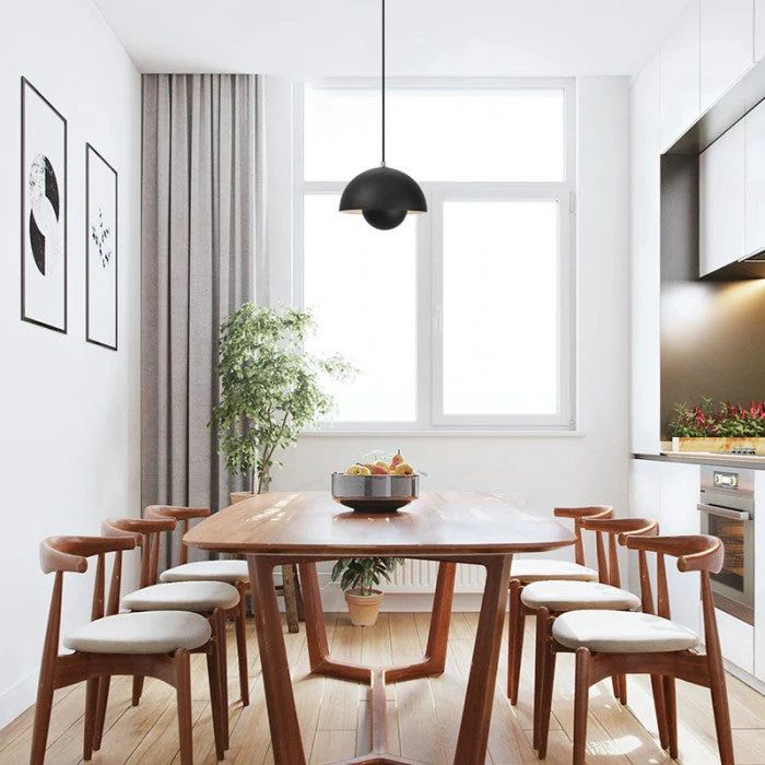 Mid-Century Modern Dome Pendant Light - Minimalist Dual Sphere Design