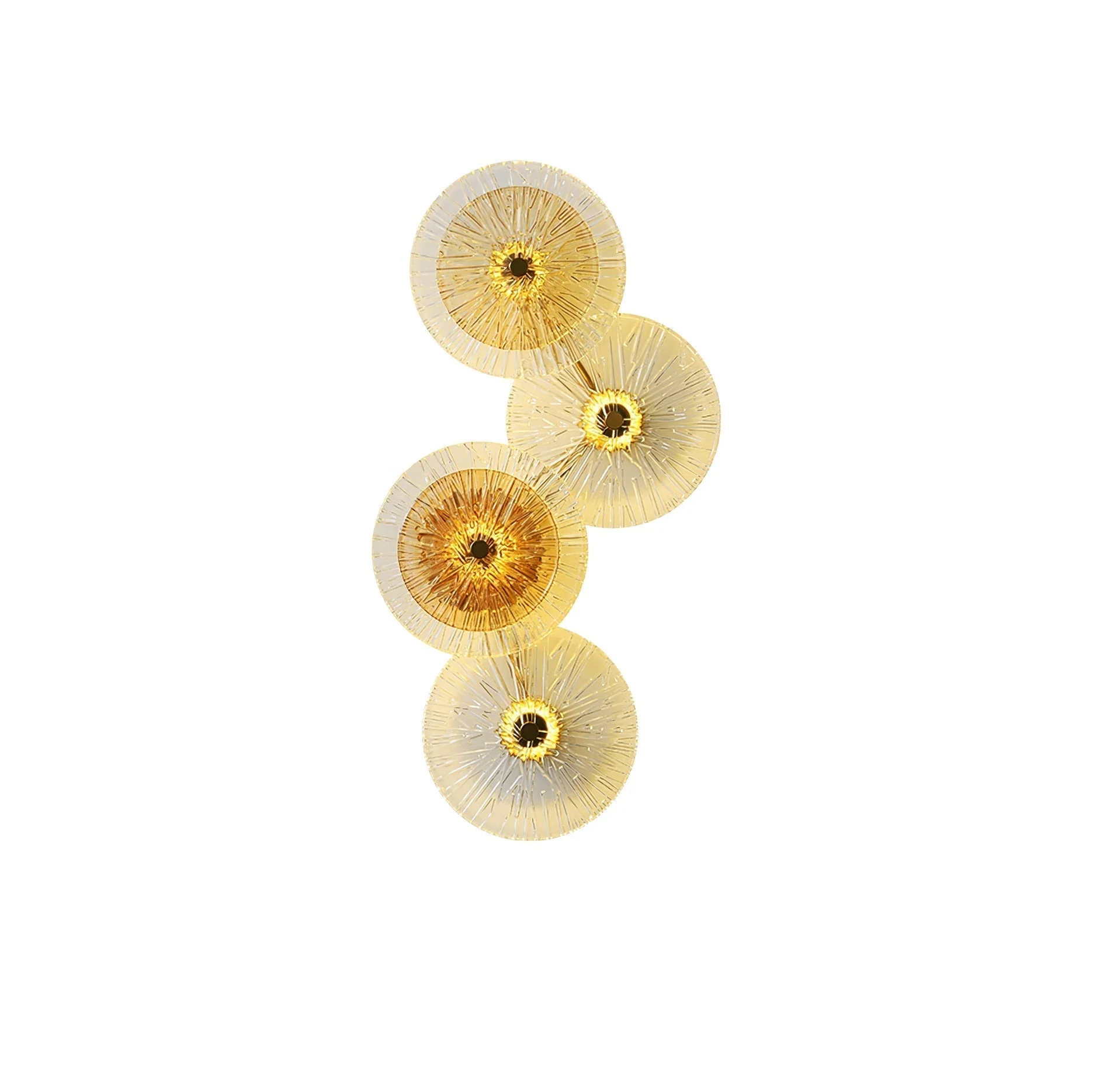 Modern Lotus Flower Wall Light �C Sculptural LED Sconce in Aluminium and Glass