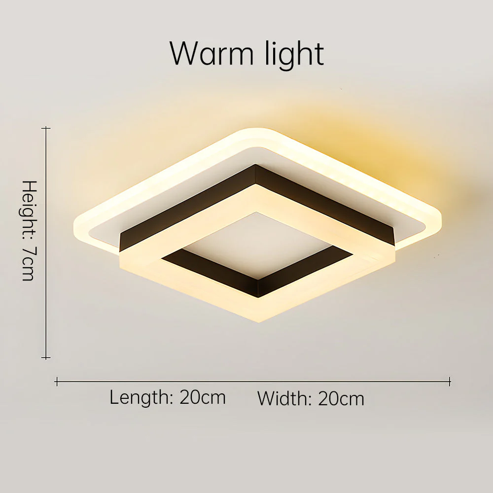 Modern Square LED Flush Mount Ceiling Light �C Minimalist Hallway & Bedroom Fixture