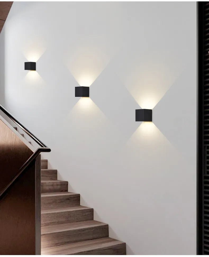 Modern Wall Light with Motion Sensor �C Cube LED Sconce for Hallways & Stairs