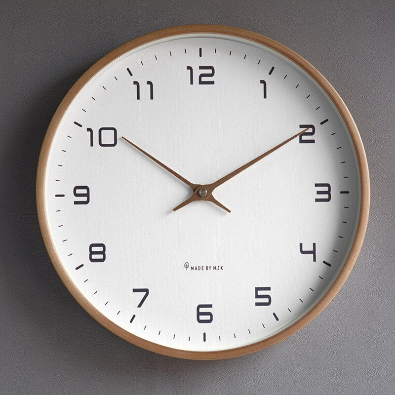 Wooden Wall Clock Minimalist Design with Silent Mechanism