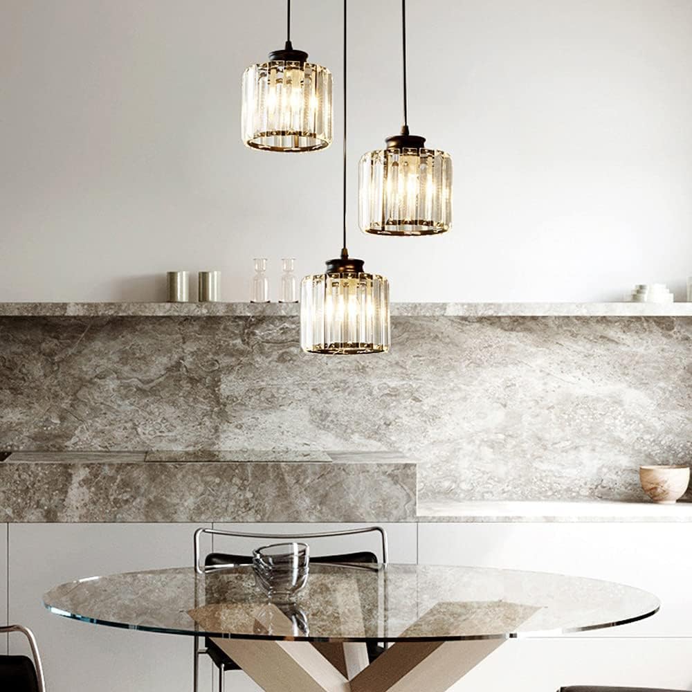 Modern Multi-Light Glass Pendant Light �C Sleek Geometric Design for Kitchen or Dining Room