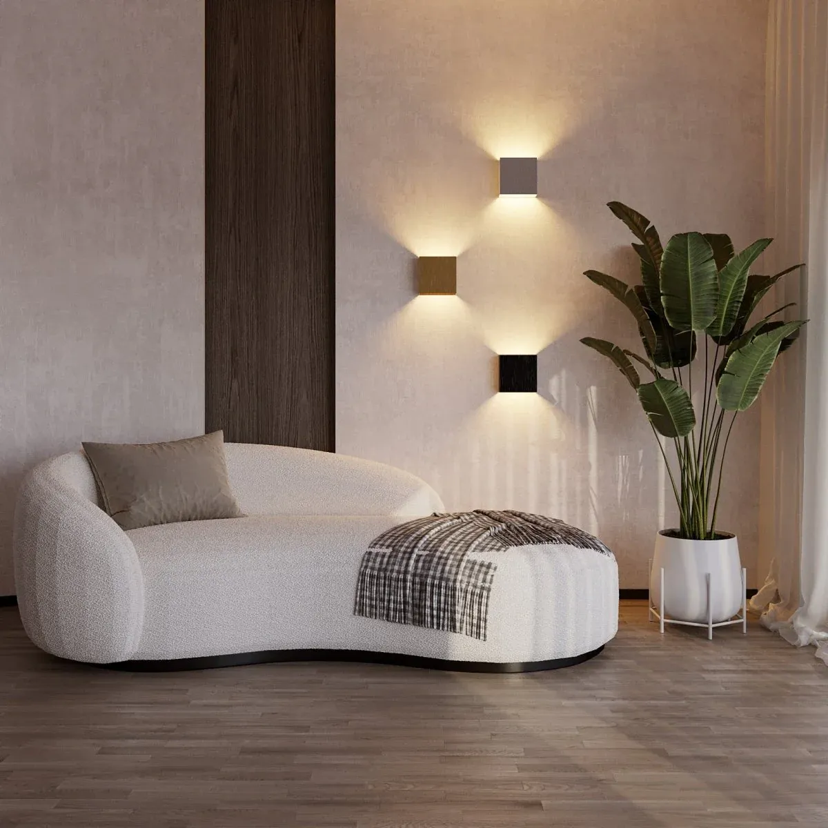 Minimalist Square Wall Lamp �C Modern Aluminum & Iron Light Fixture