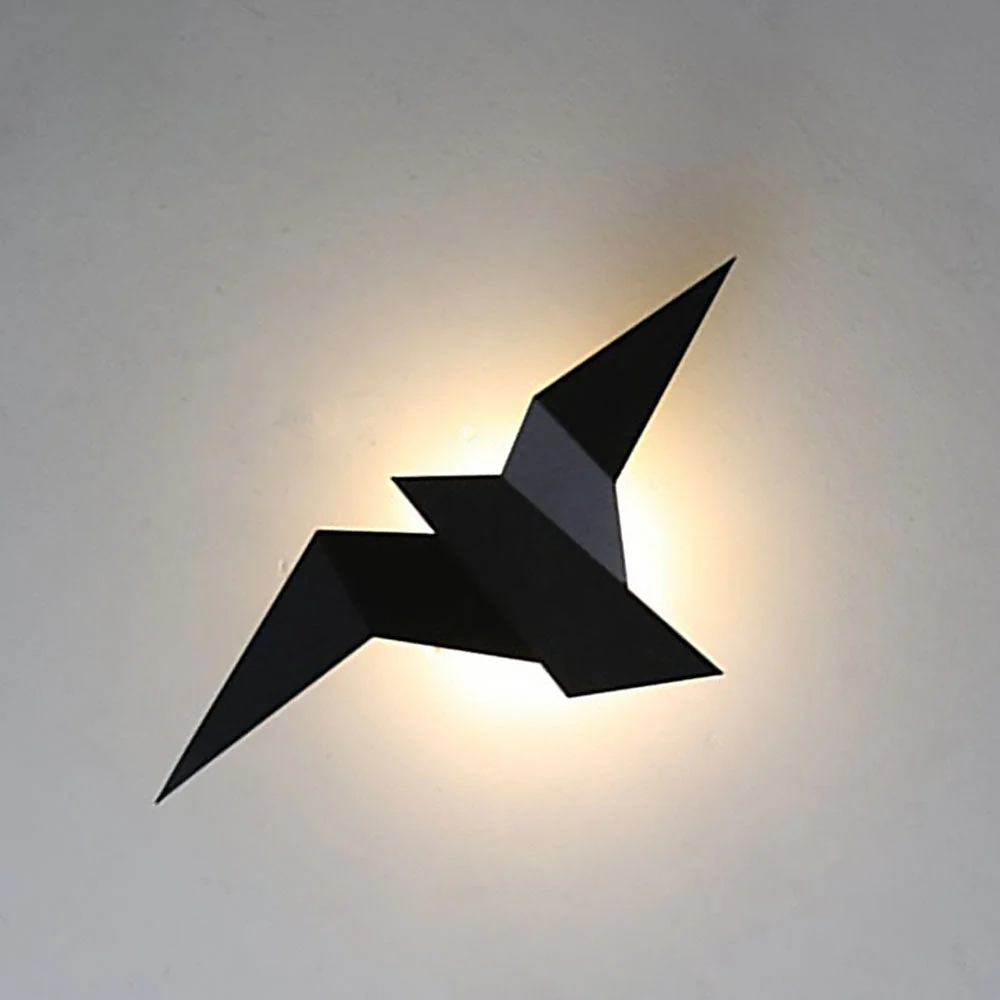 Decorative Bird Wall Light �C Modern Origami-Inspired Iron Wall Sconce for Ambient Glow