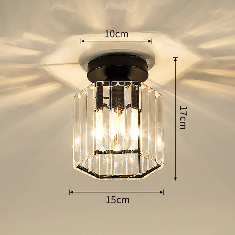 Modern Crystal Flush Ceiling Light �C Contemporary Hallway Chandelier Fixture