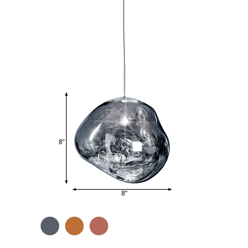 Modern Glass Pendant Light �C Sculptural Irregular Design, E27 Fitting