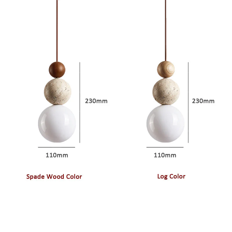 Modern Travertine Pendant Light - Minimalist Natural Stone Lava Design