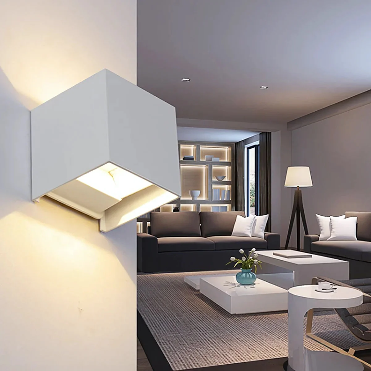 Modern Wall Light with Motion Sensor �C Cube LED Sconce for Hallways & Stairs