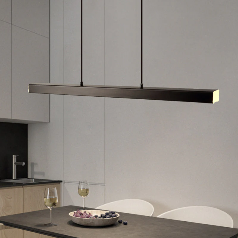 Modern Minimalist LED Pendant Light - Sleek Metal & Acrylic Design