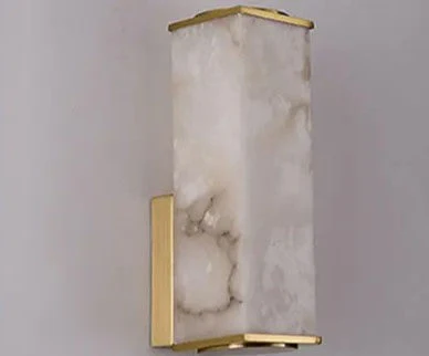 Modern Marble and Copper LED Wall Sconce �C Minimalist Luxury Light Fixture