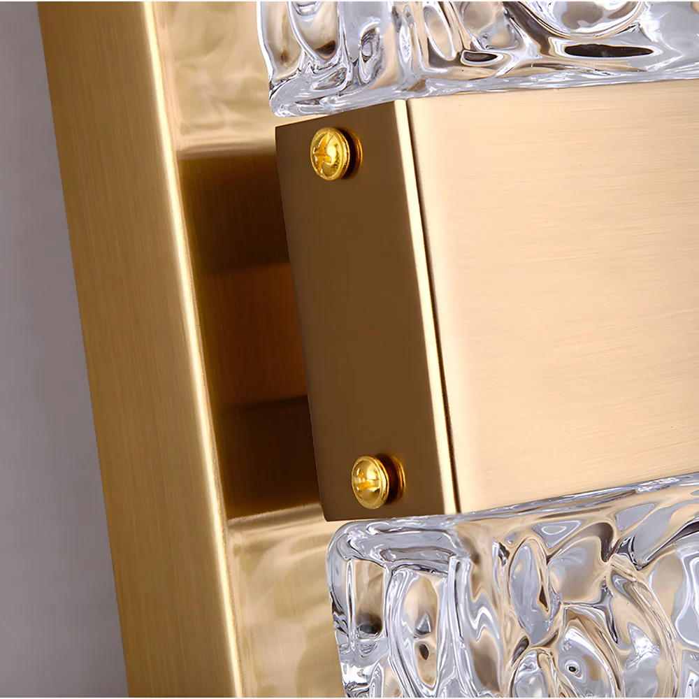 Crystal LED Wall Light �C Modern Textured Glass Sconce for Elegant Ambient Lighting