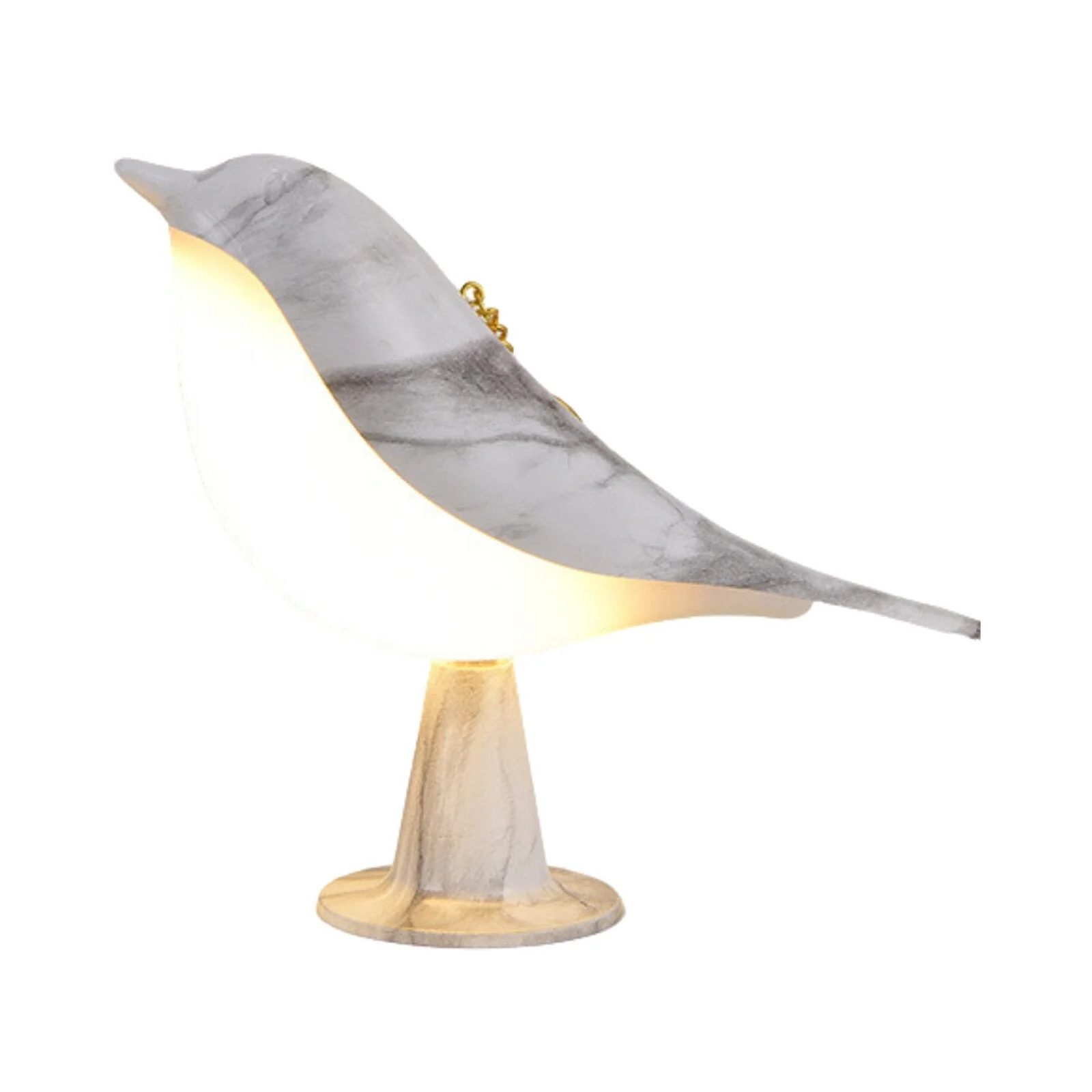 Whimsical Bird-Shaped Table Lamp - Modern LED Light with Natural Design
