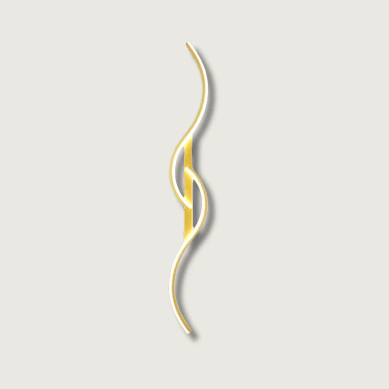 Modern LED Wall Sculpture Light �C Minimalist Curved Design in Metal & Aluminium