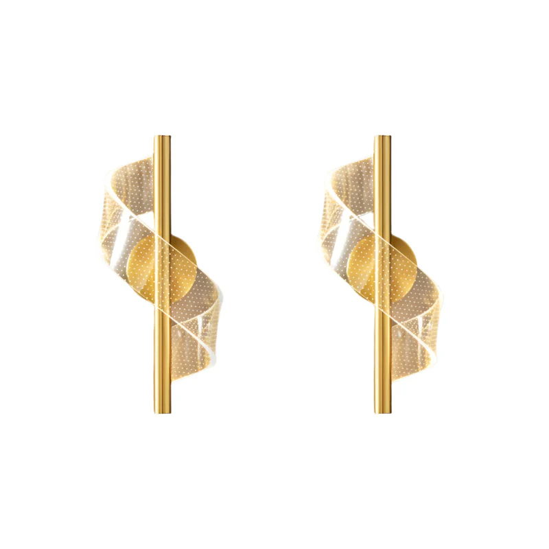 Modern LED Spiral Wall Sconce - Elegant Glass Chandelier Design