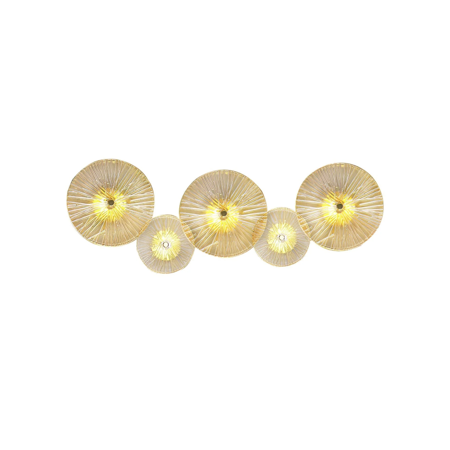 Modern Lotus Flower Wall Sconce �C Artistic LED Light with Elegant Radial Disc Design