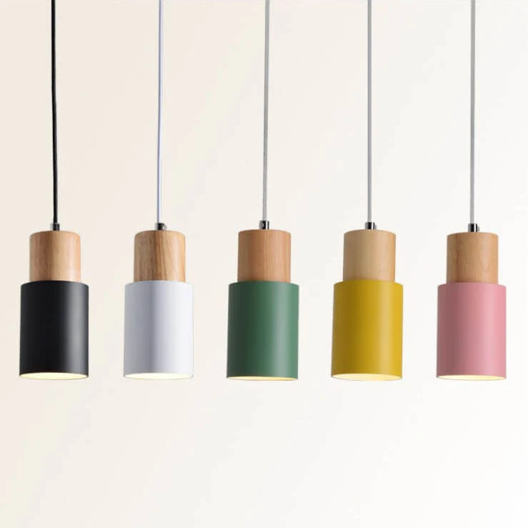 Minimalist LED Pendant Light - Nordic Style, Adjustable Aluminum Cylinder