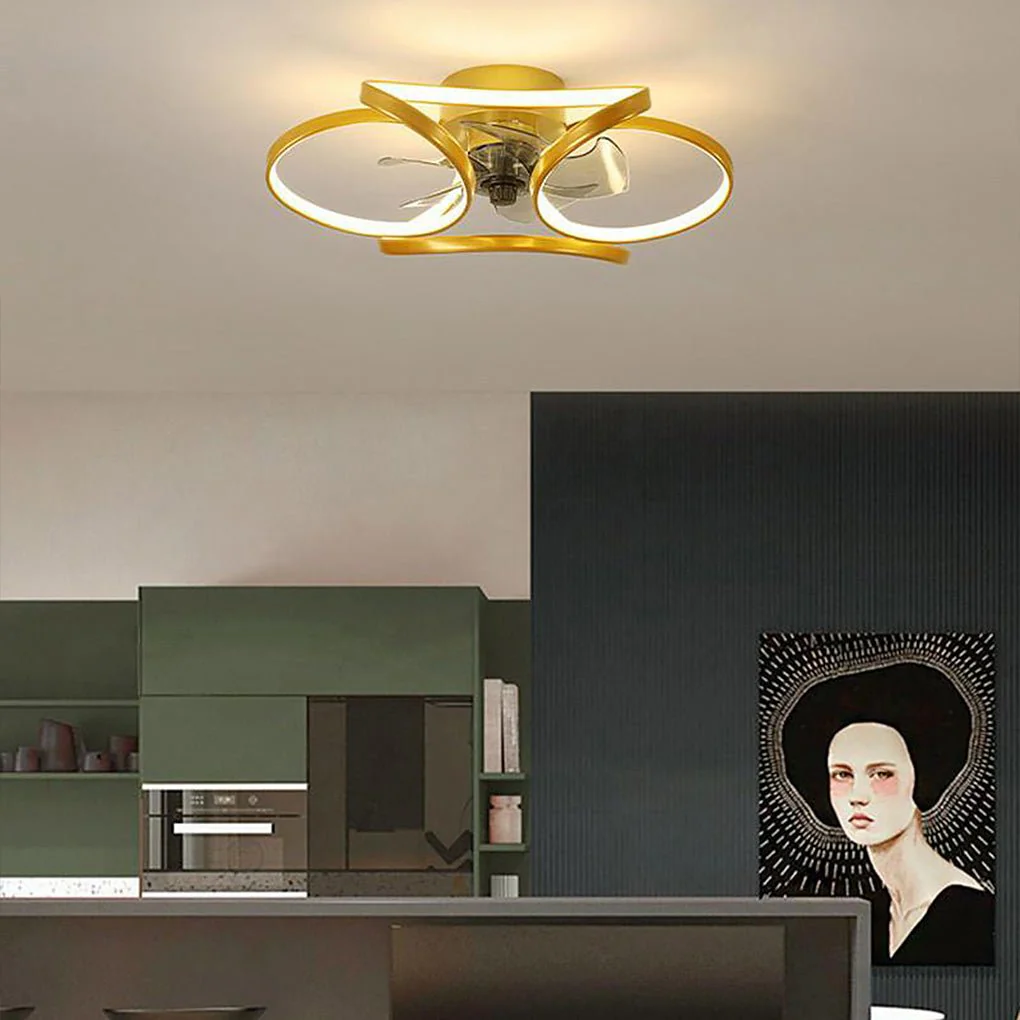 Modern Flower LED Ceiling Fan Light with Remote Control