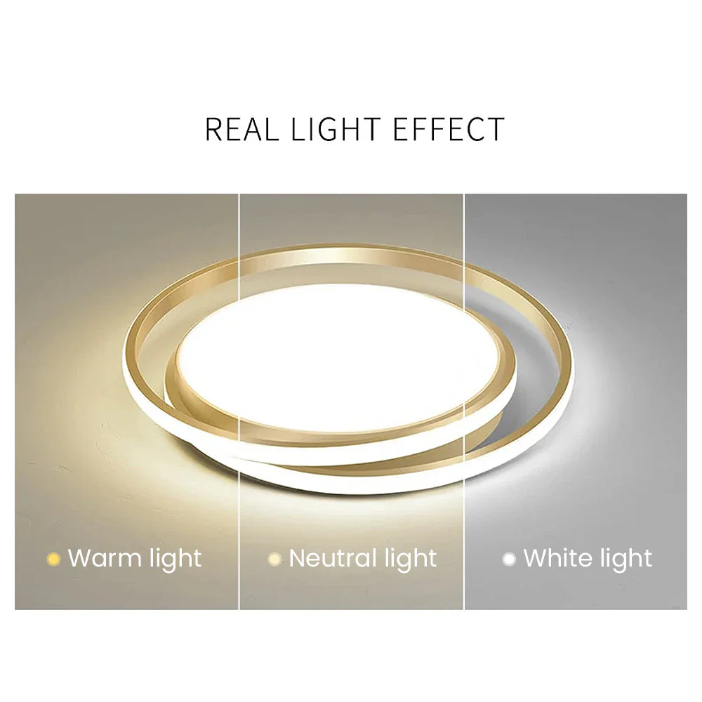 Modern Minimalist LED Flush Ceiling Light �C Circular Iron & Acrylic Fixture