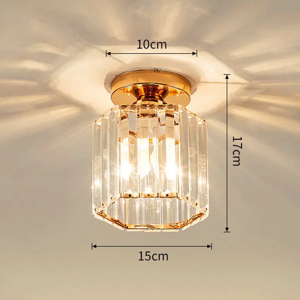 Modern Crystal Flush Ceiling Light �C Contemporary Hallway Chandelier Fixture