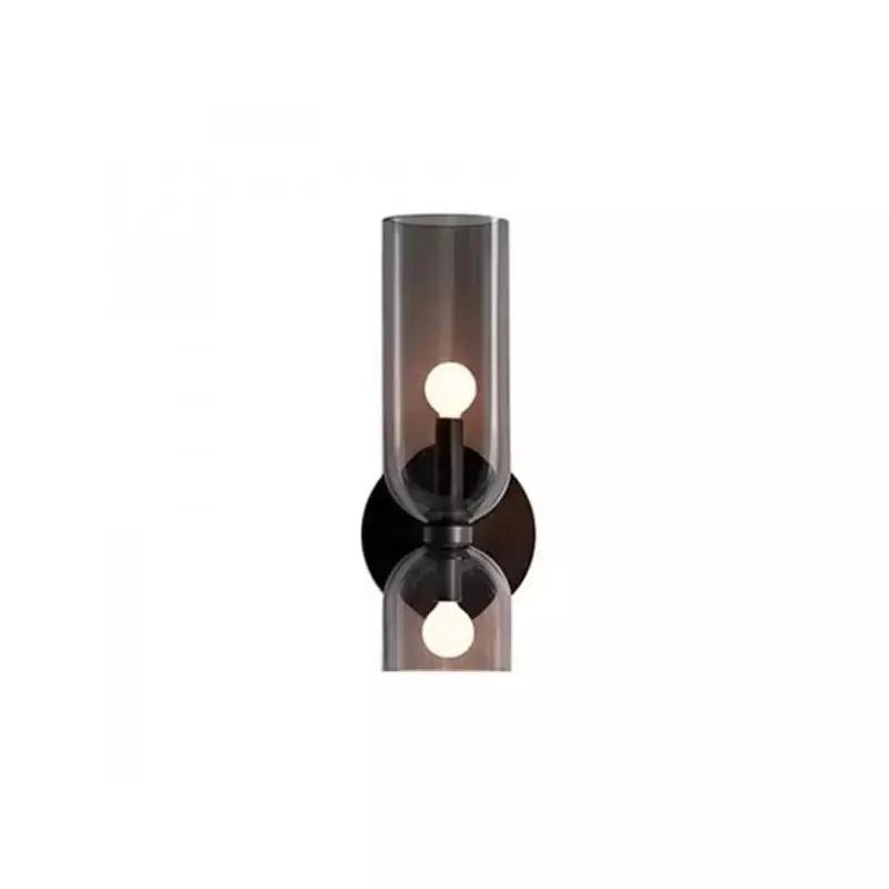 Modern Double Glass Wall Sconce �C Minimalist Hardwired LED Light for Bedroom & Lounge