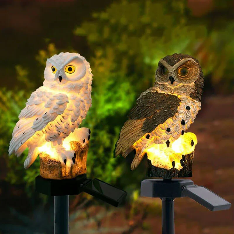 Solar-Powered Owl Garden Light - Whimsical Outdoor Decor Lamp