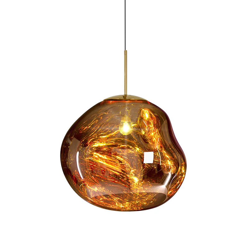 Modern Glass Pendant Light �C Sculptural Irregular Design, E27 Fitting