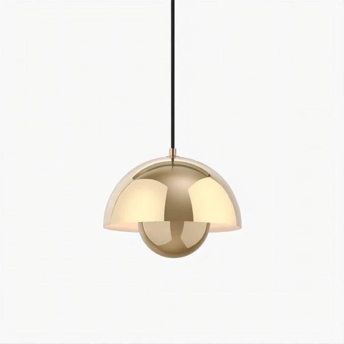 Mid-Century Modern Dome Pendant Light - Minimalist Dual Sphere Design