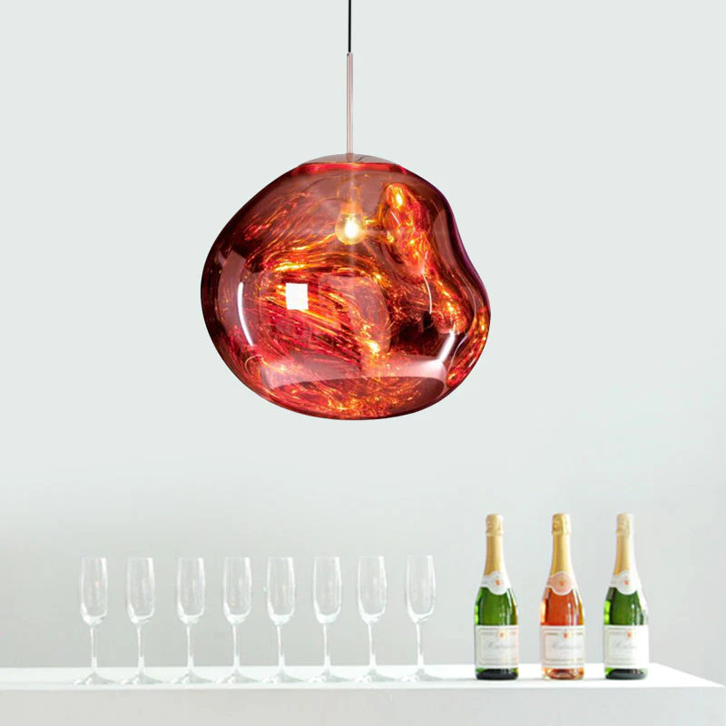 Modern Glass Pendant Light �C Sculptural Irregular Design, E27 Fitting