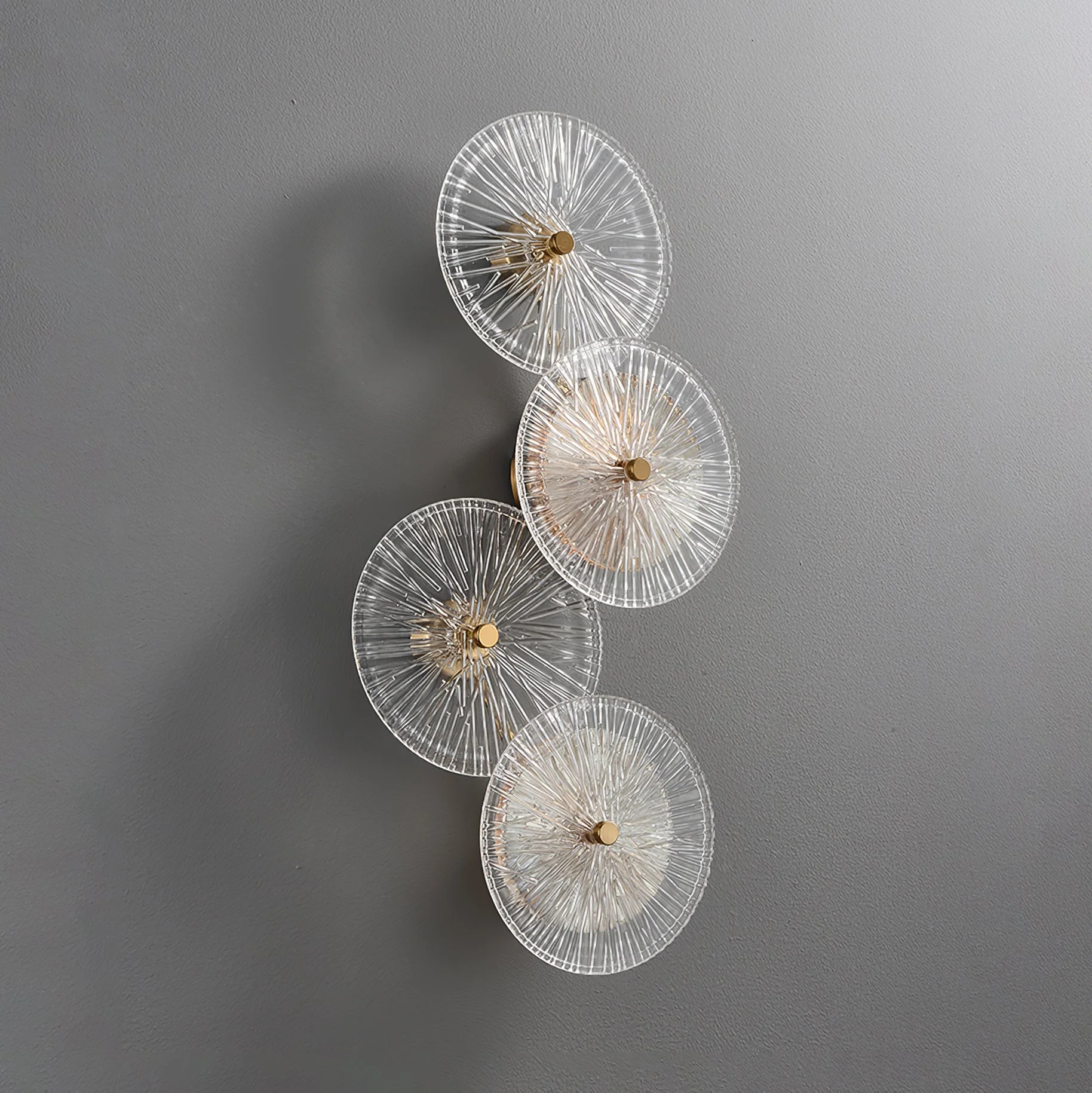 Modern Lotus Flower Wall Sconce �C Artistic LED Light with Elegant Radial Disc Design