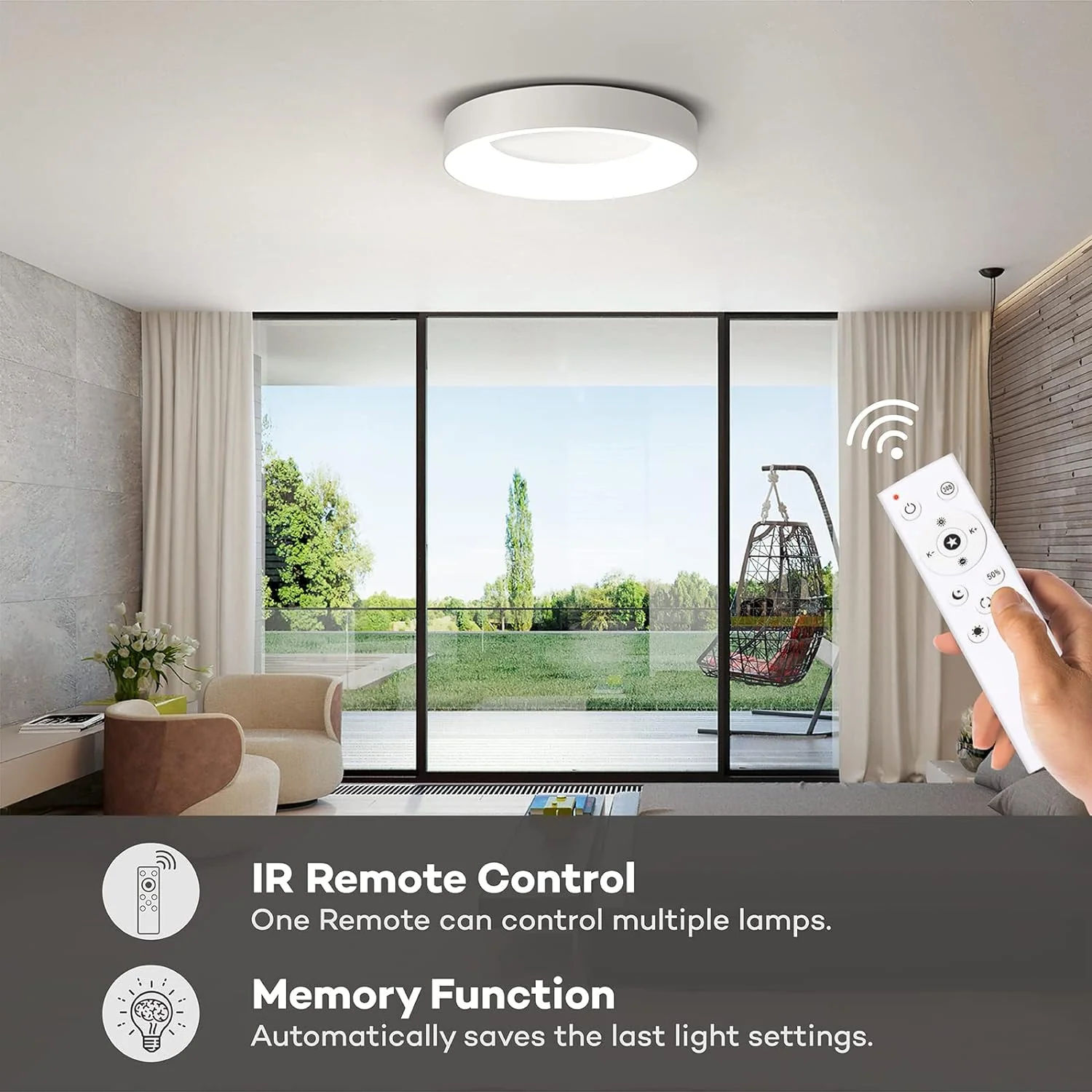 Modern Minimalist LED Ceiling Light �C Round Flush Mount with Acrylic Diffuser, 240V
