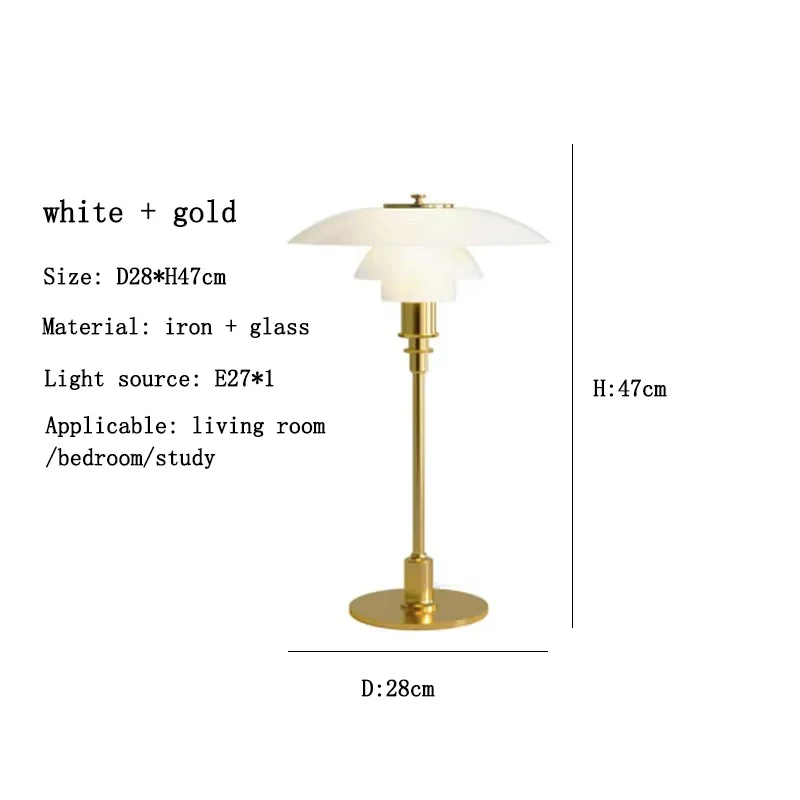 Scandinavian Art Deco Table Lamp with Glossy Dome Shade