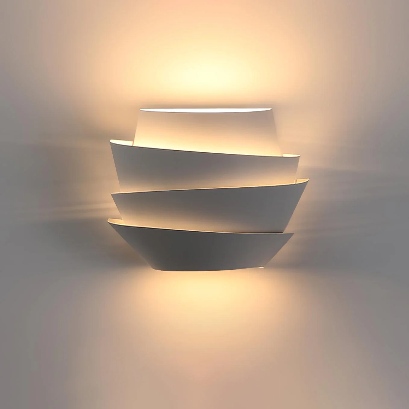Modern French-Inspired Tiered Wall Light �C Sculptural LED Sconce in Matte Finish
