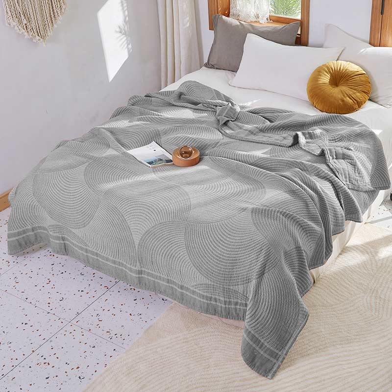 Summer Muslin Quilt �C Four-Layer Reversible Design �C 100% Cotton �C Lightweight & Breathable