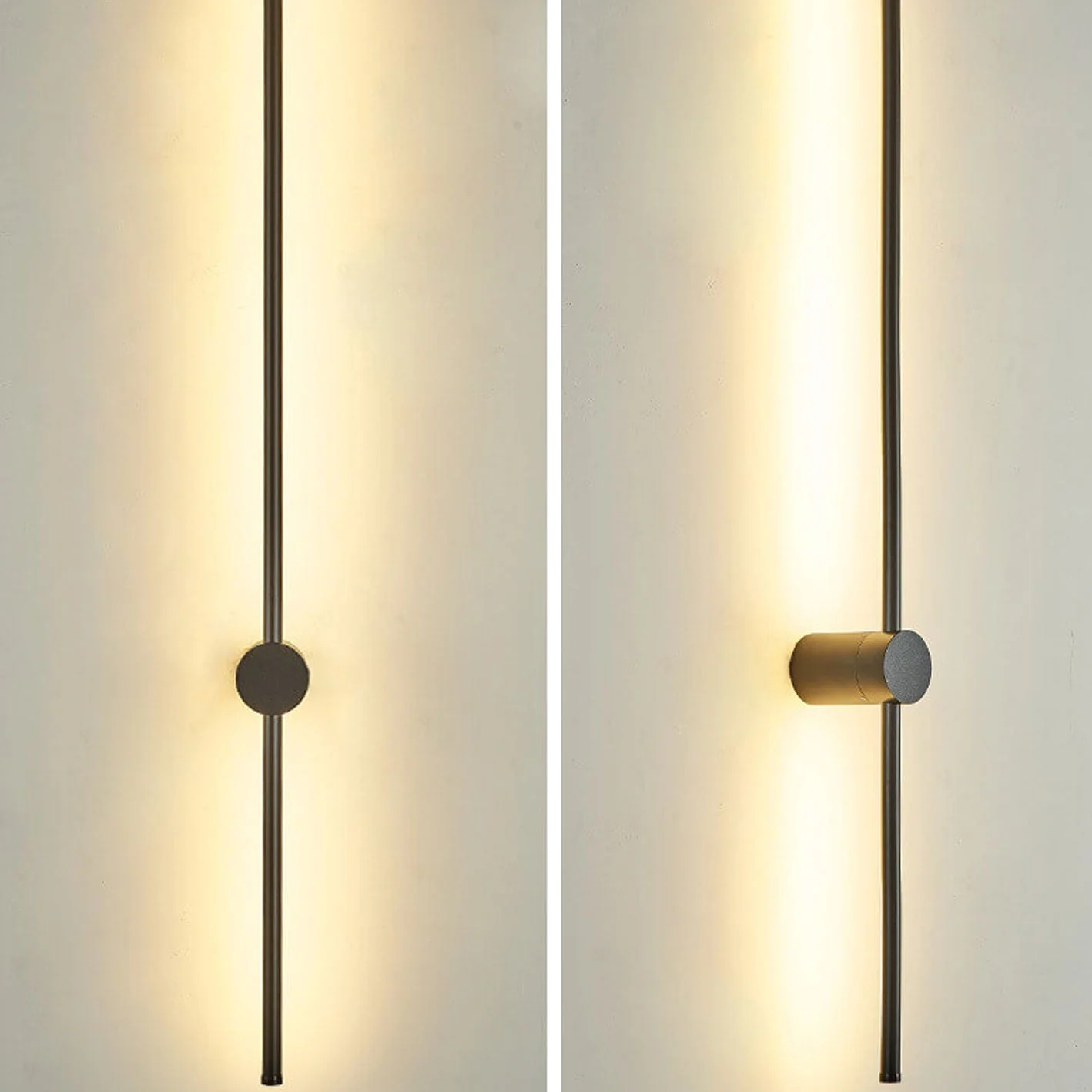 Modern LED Wall Light �?Minimalist Aluminium Sconce with Twin Linear Rod Design