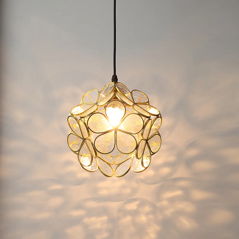 Nordic Glass Petal Pendant Light - Elegant Floral-Inspired Design