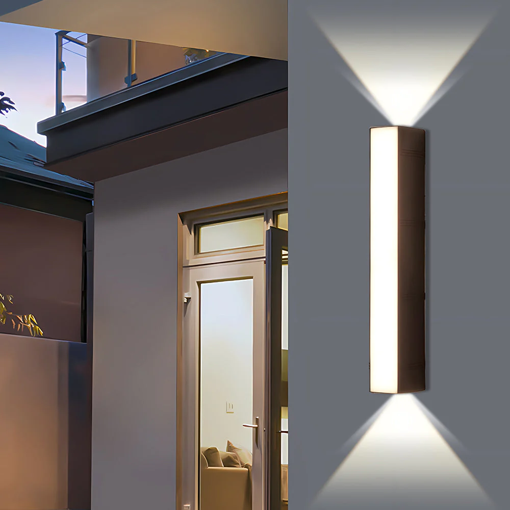 Modern LED Outdoor Wall Light �C Slim Waterproof Bi-Directional Up & Down Sconce