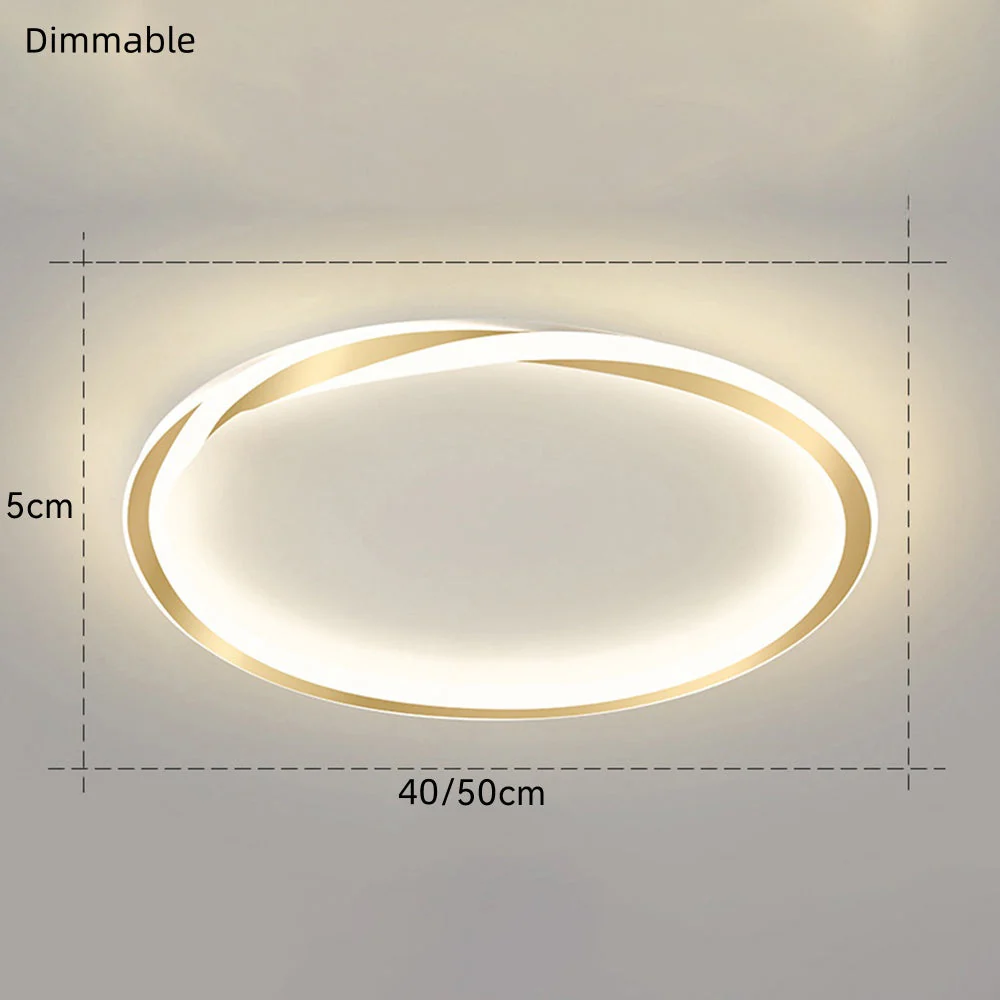 Modern Minimalist Round LED Ceiling Light �?Flush Mount - Iron & Acrylic