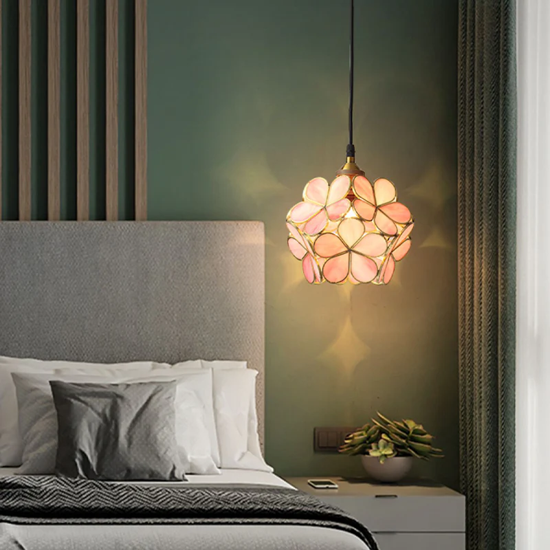 Nordic Glass Petal Pendant Light - Elegant Floral-Inspired Design
