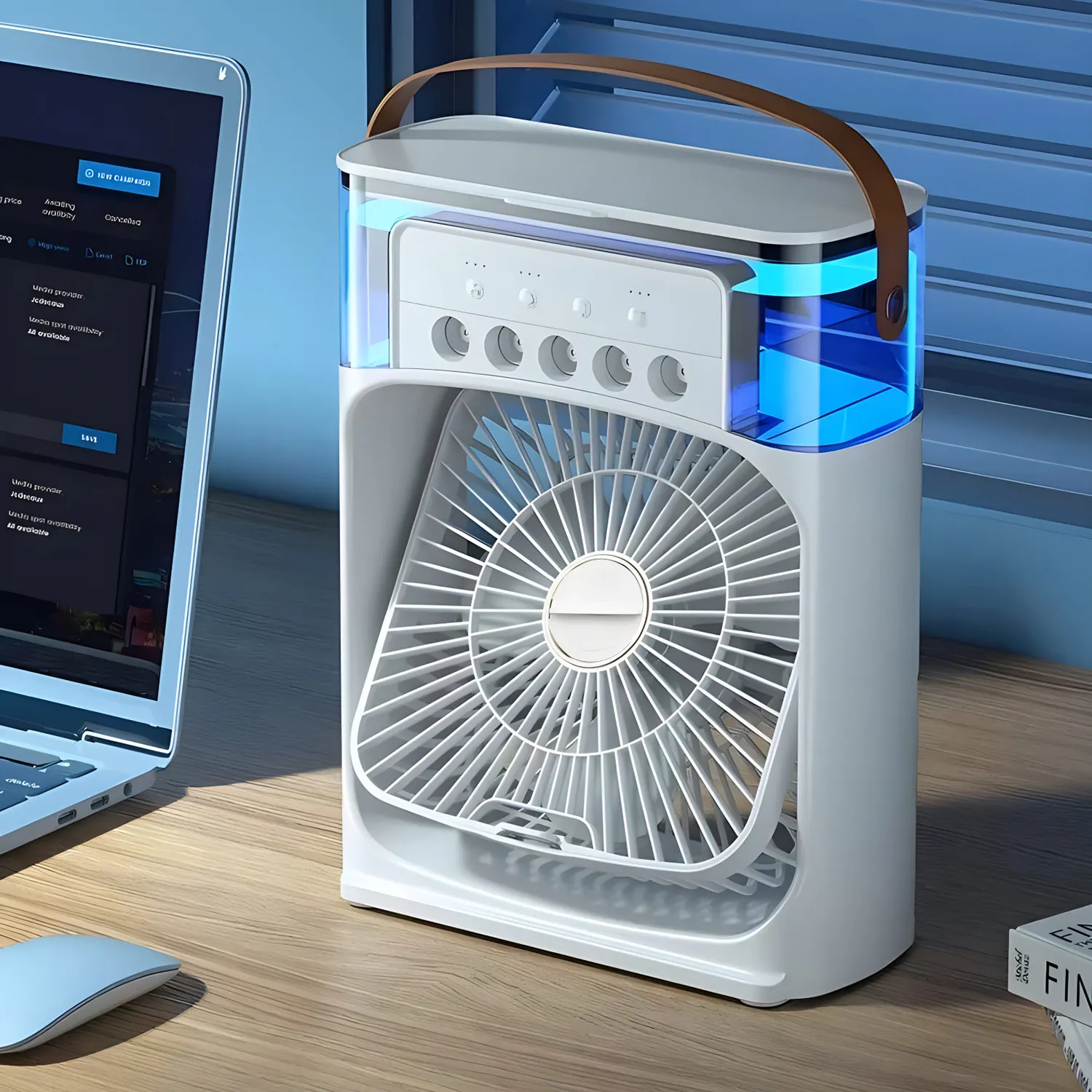 Portable Air Cooler | Plastic & Acrylic | 3-in-1 Functionality | Living Room Comfort