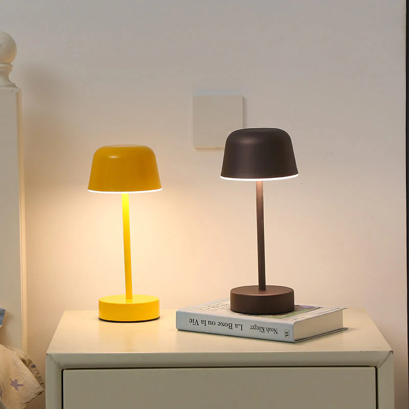 Modern Minimalist Table Lamp with Adjustable Brightness & Rechargeable Battery