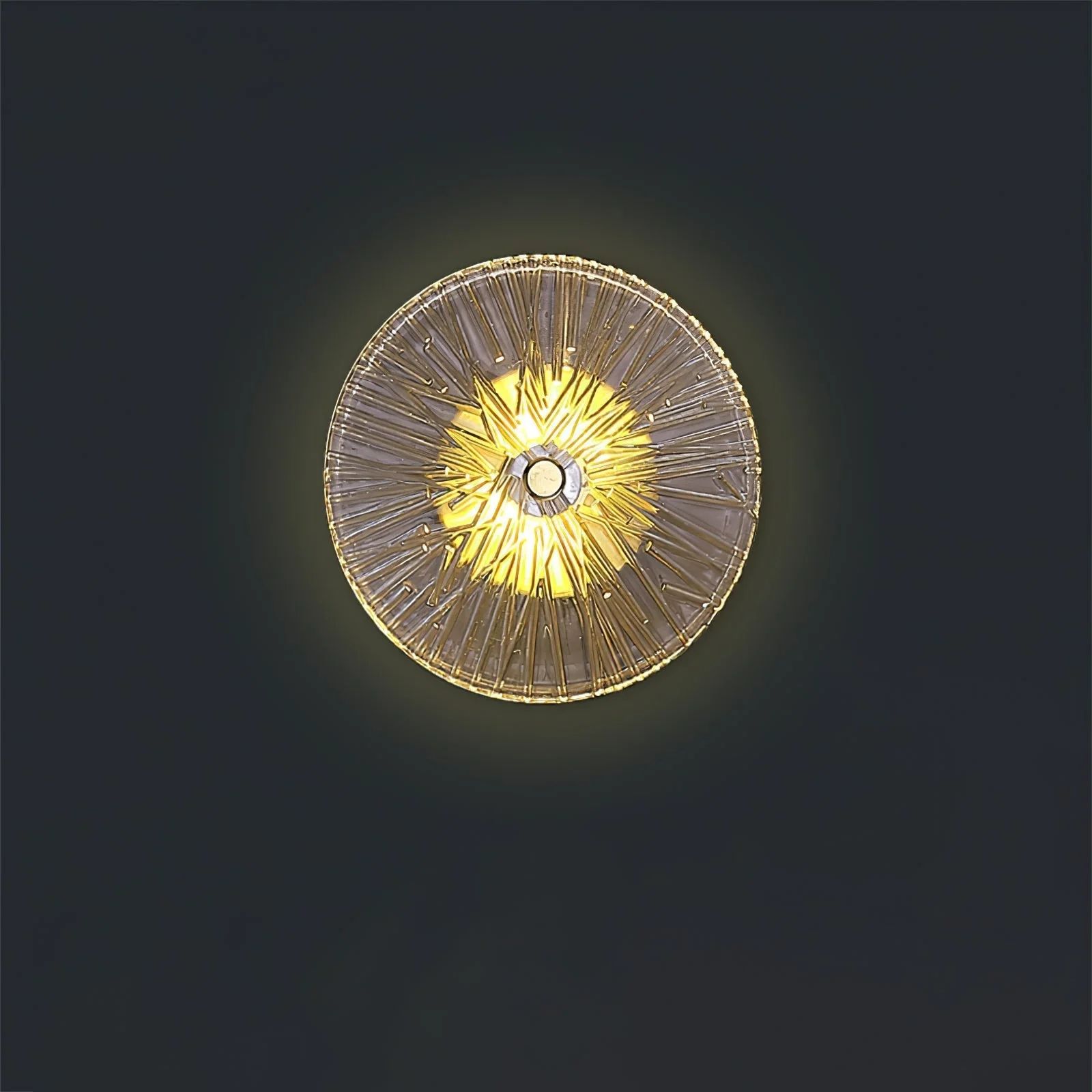 Modern Lotus Flower Wall Sconce �C Artistic LED Light with Elegant Radial Disc Design