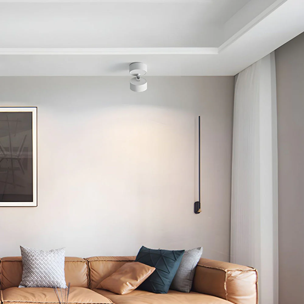 Modern Adjustable LED Ceiling Spotlight �C Minimalist Aluminium Flush Mount Light