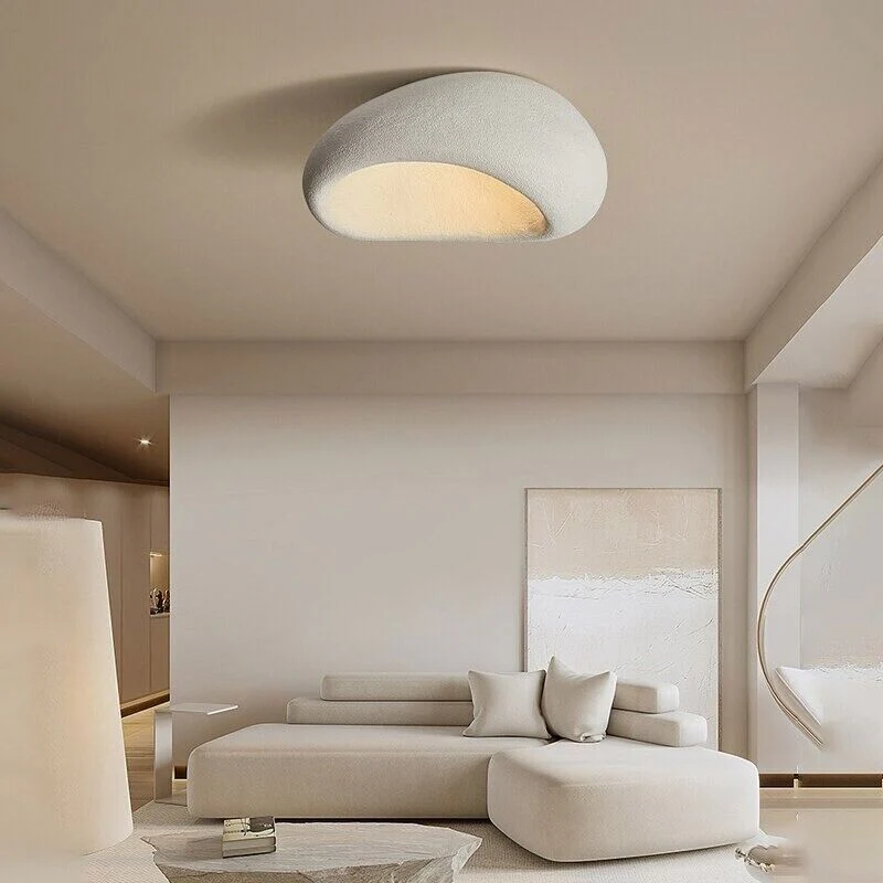 Minimalist Wabi-Sabi Flush Mount Ceiling Light Fixture with LED Elegance