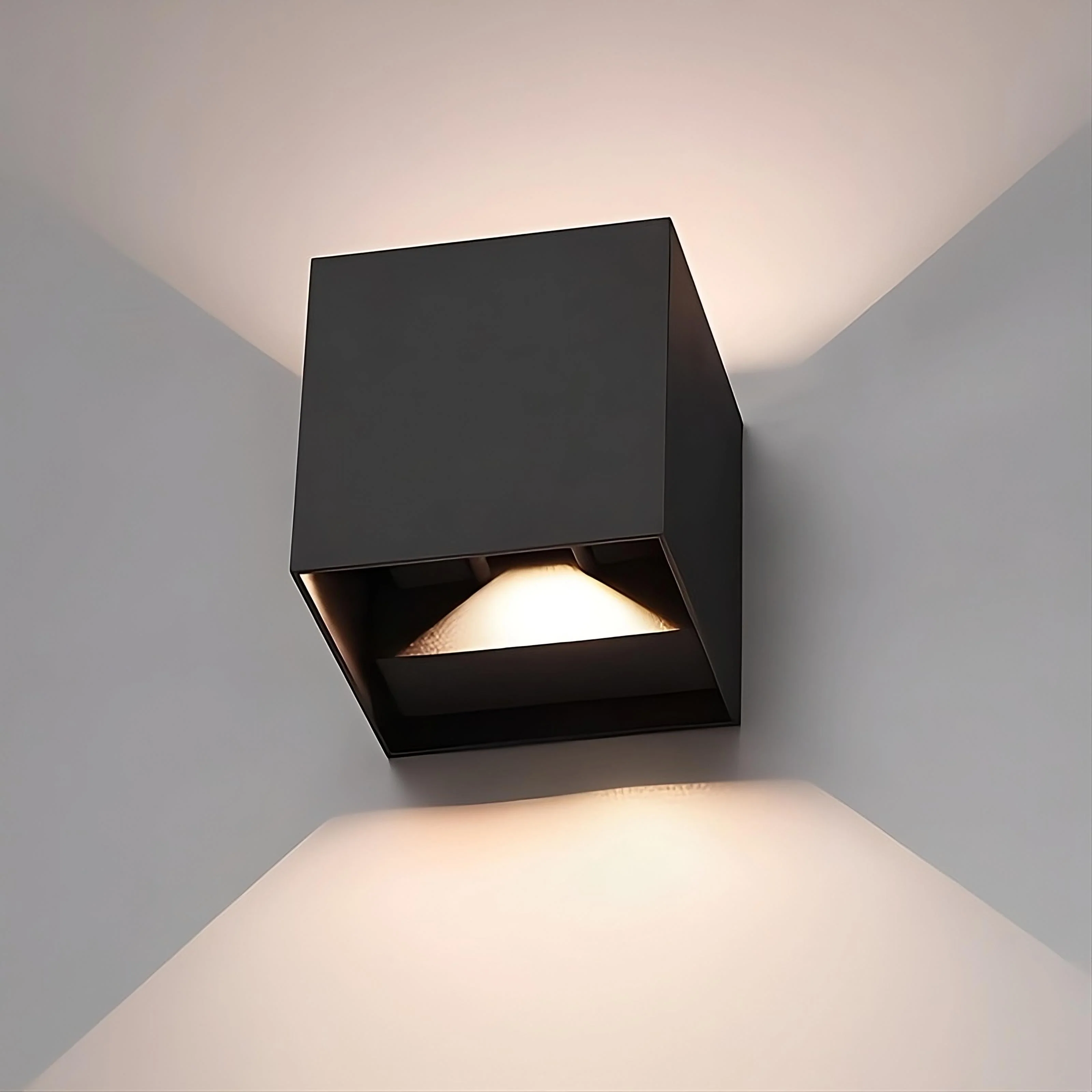Modern Wall Light with Motion Sensor �C Cube LED Sconce for Hallways & Stairs