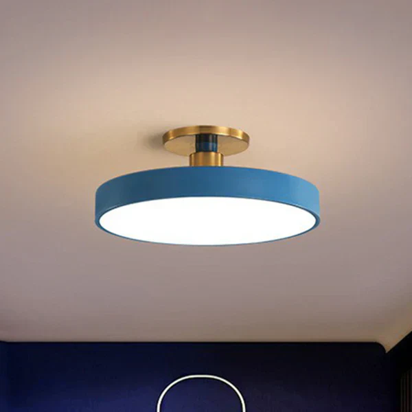 Modern Minimalist Semi-Flush Mount Ceiling Light with LED and Acrylic Design