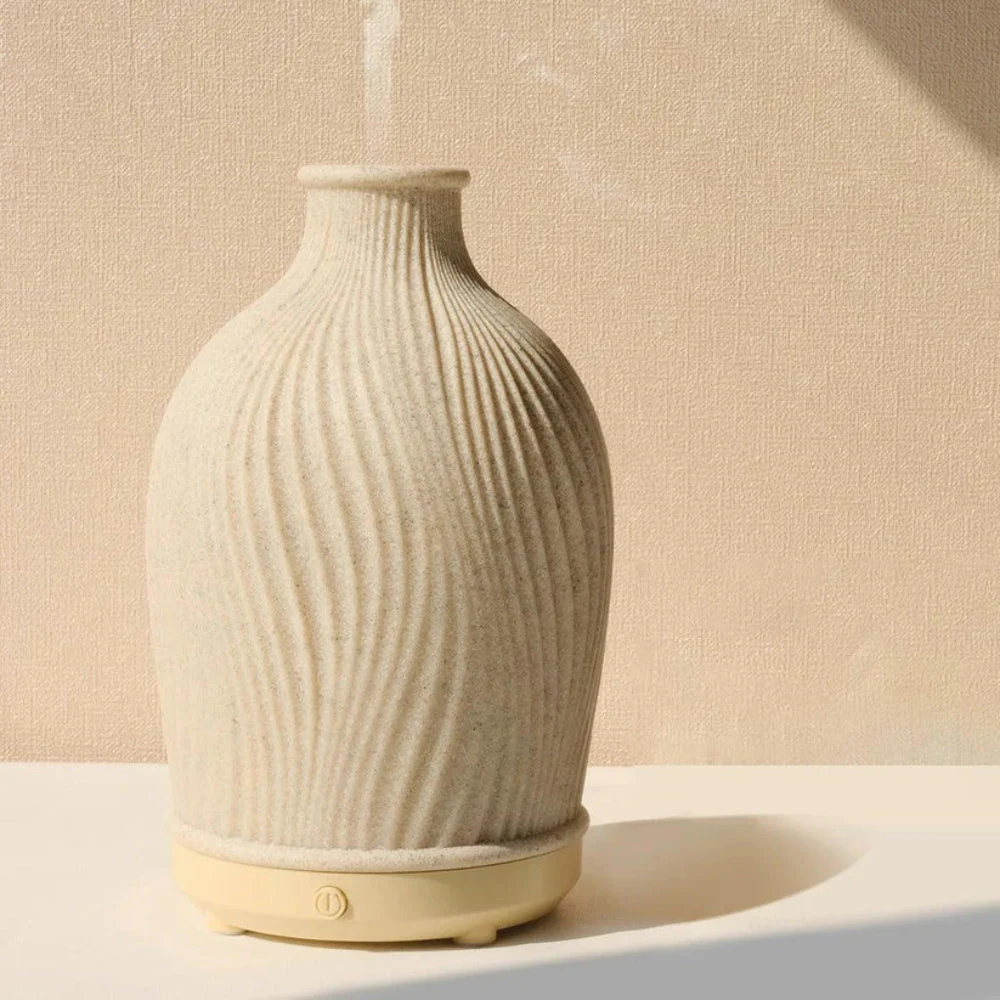 Modern Boho Essential Oil Diffuser with Aromatherapy Mist & LED Light