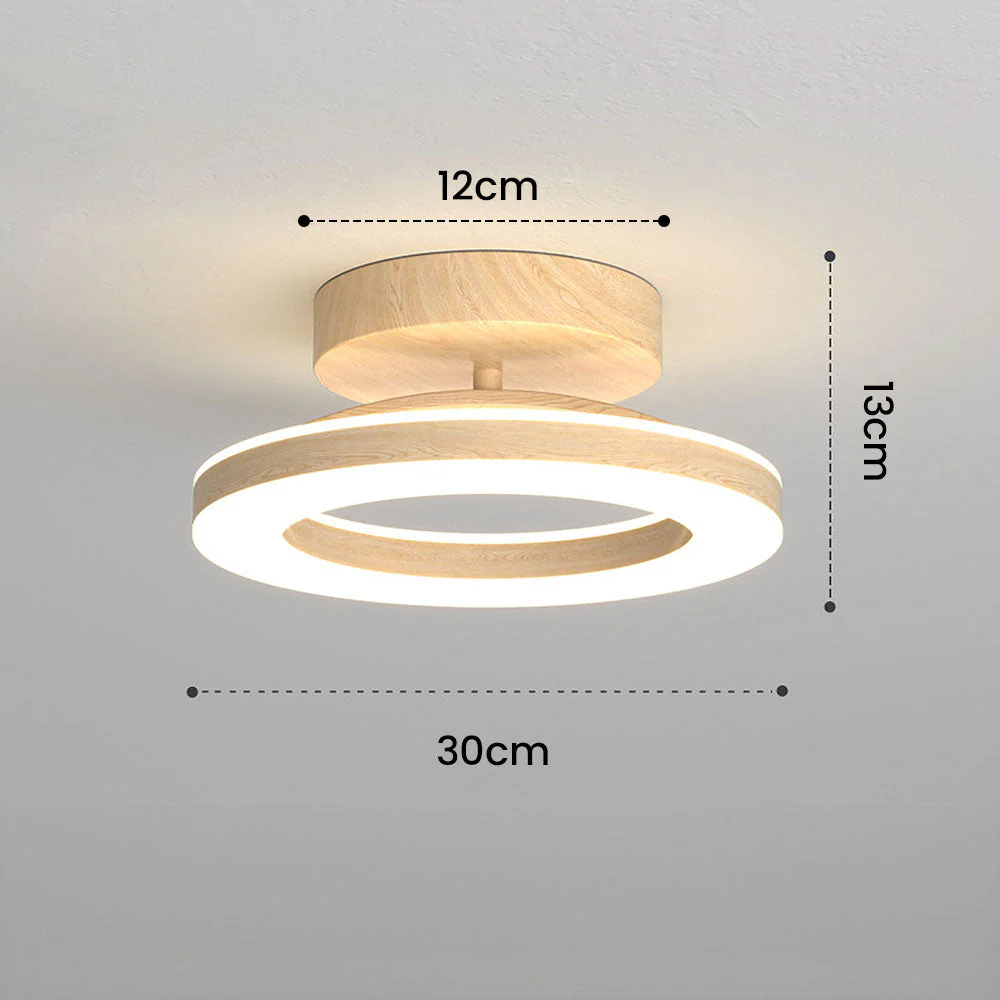 Modern Acrylic Flush Mount LED Ceiling Light �C Round Double Ring Hallway Fixture