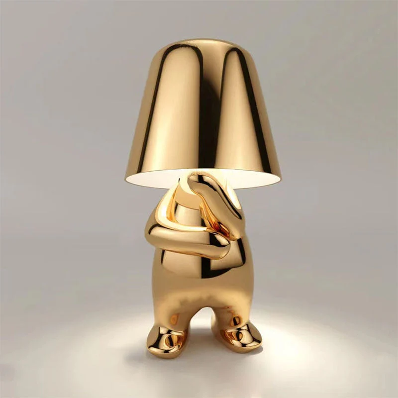 Modern Sculptural Table Lamp �C Whimsical Design with Rechargeable Battery